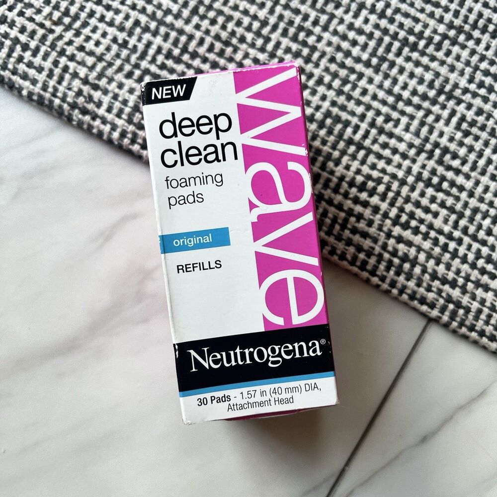 Neutrogena Wave Original Deep Clean Foaming Pads 30 Refills New In Box